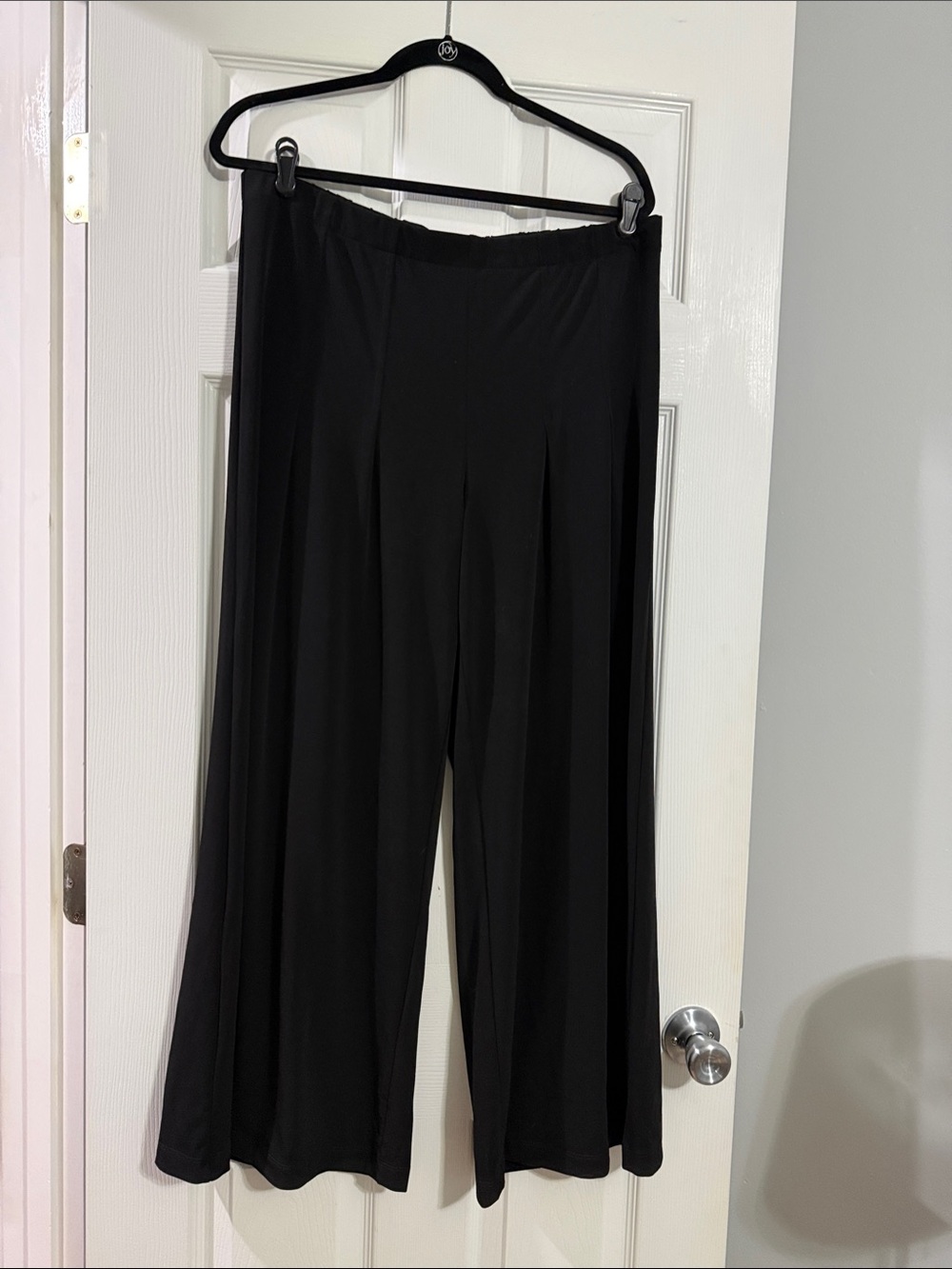 Chico's Black Wide-Leg Pull-On Palazzo Pants